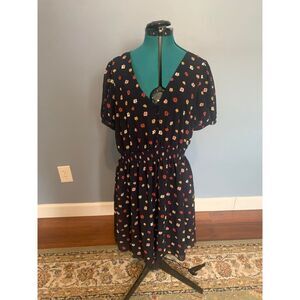 Madewell Button-Front Easy Floral Dress in Prarie Posies, size L